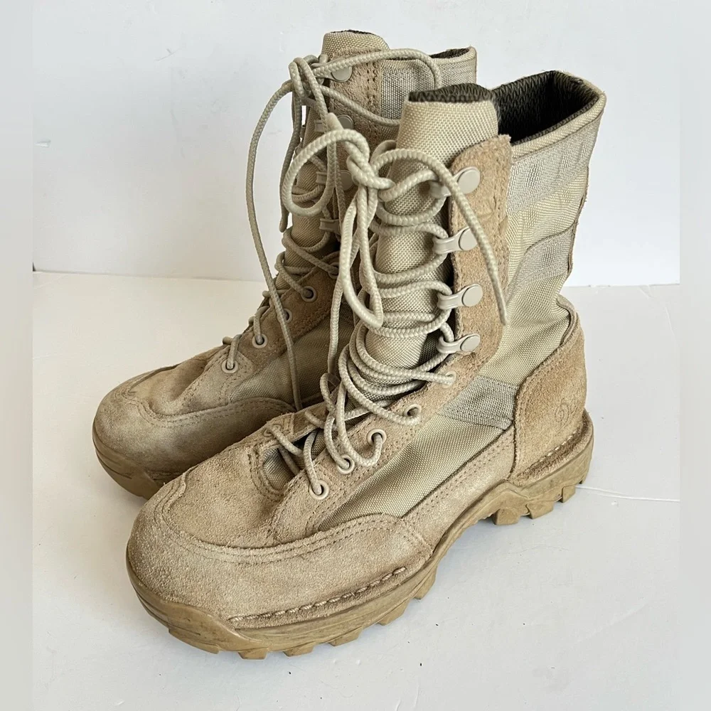 Danner Army Steel Toe RIVOT TFX 8” Tan GTX Lace-Up Military Combat Boots size 6